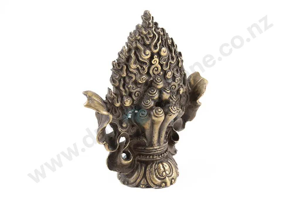 Tibetan 19th Century Brass Wish Granting Altar Offering Statue Image 1++