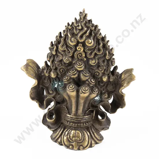 Tibetan 19th Century Brass Wish Granting Altar Offering Statue