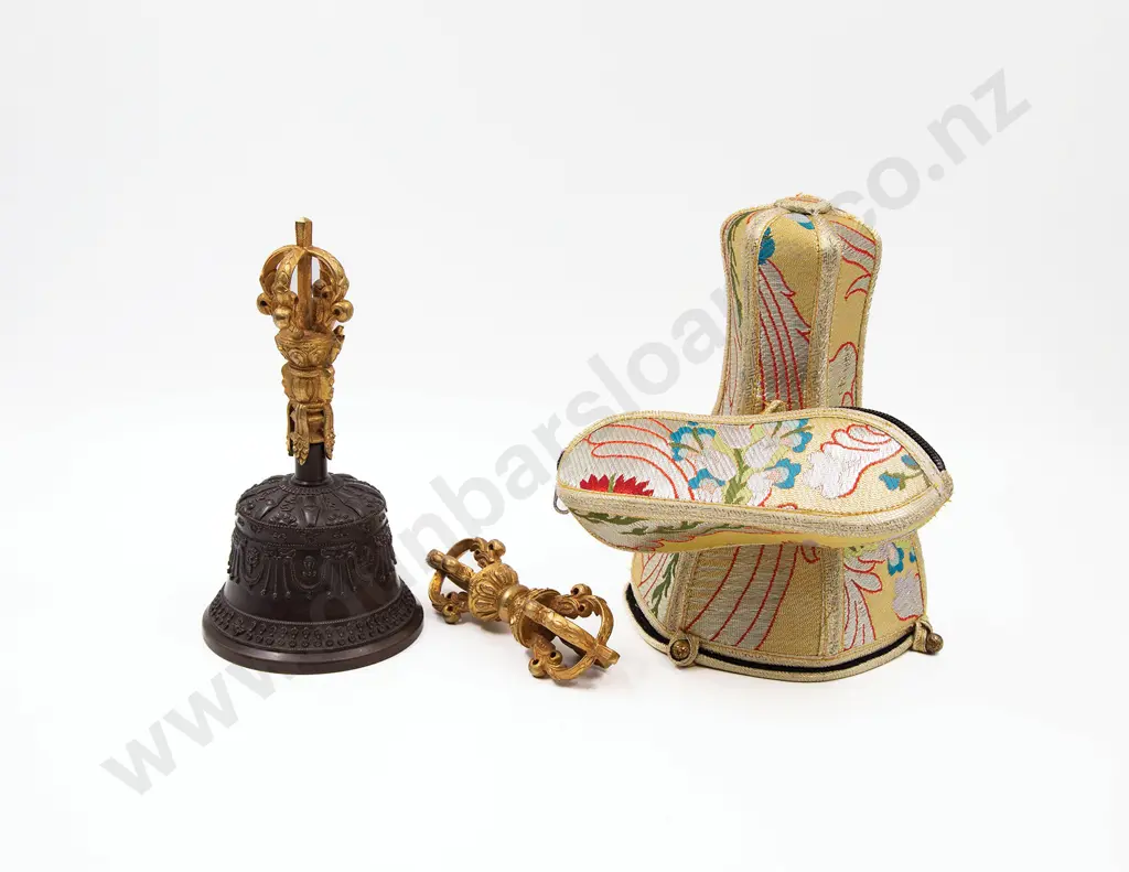 A Good Quality Tibetan Bell and Dorje Image 1++
