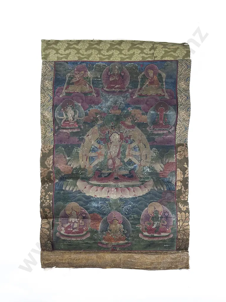 A 19th Century Tibetan Thangka Depicting Grahmatrika Image 1++
