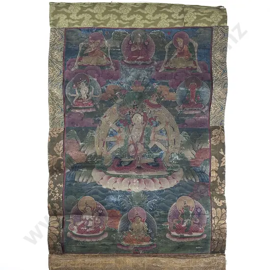 A 19th Century Tibetan Thangka Depicting Grahmatrika