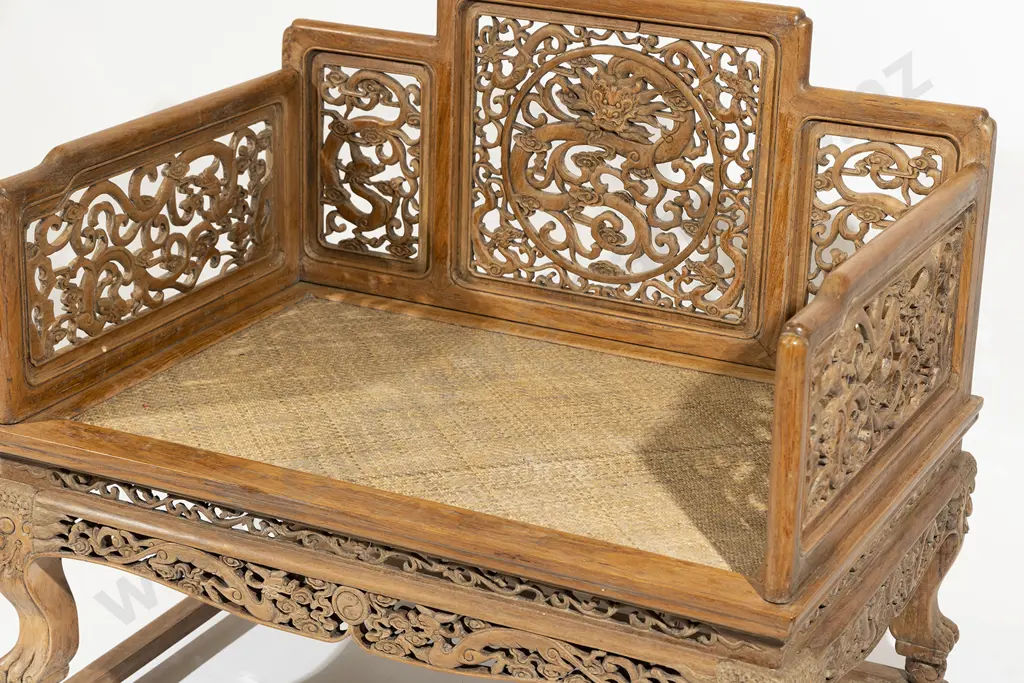 A Chinese Ching Dynasty Style Throne Chair Image 1++