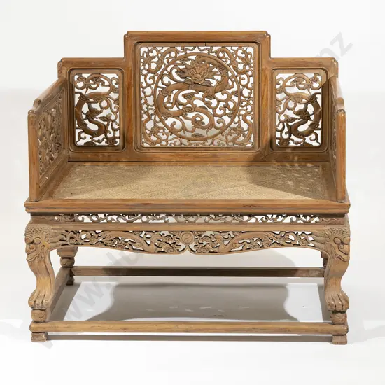 A Chinese Ching Dynasty Style Throne Chair