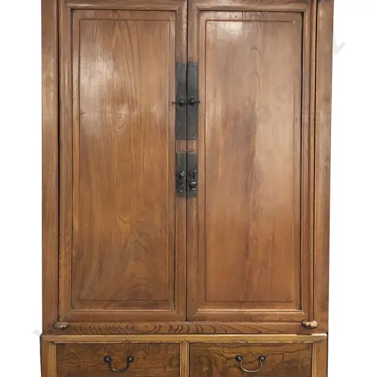 A Good Quality Chinese Elm Ming Style Cabinet