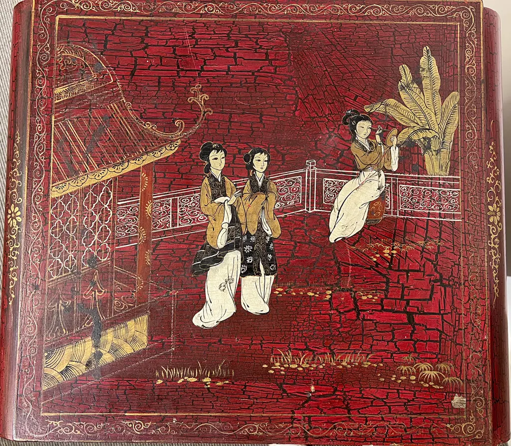 A Chinese Red Lacquer Art Deco Style Cabinet Image 1++