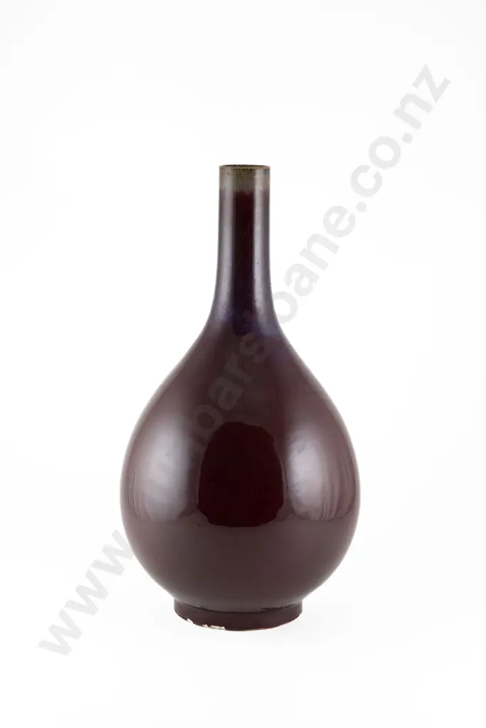 A Large Qing Dynasty Red Lang Yao Plum Glazed Bottle Vase Image 1++