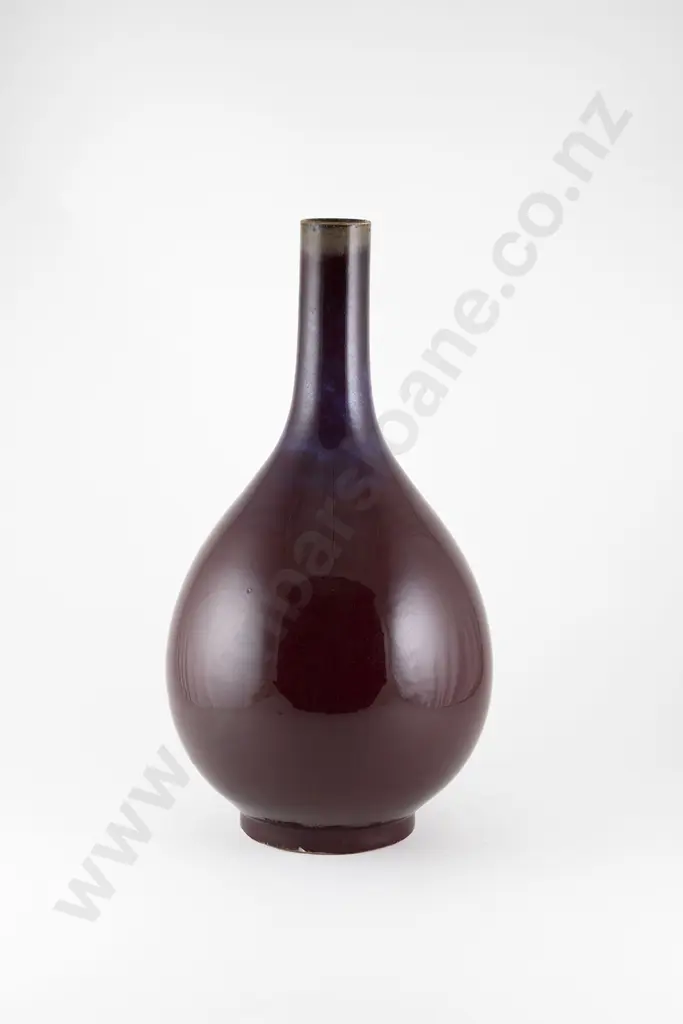 A Large Qing Dynasty Red Lang Yao Plum Glazed Bottle Vase Image 1++