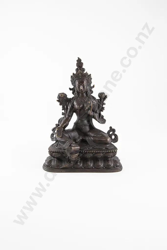 A Nepalese Copper Statue of the Bodhisattva Green Tara Image 1++