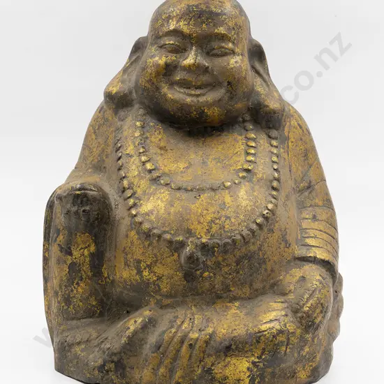 Chinese Gilt Metal Figure of Hotei Buddha