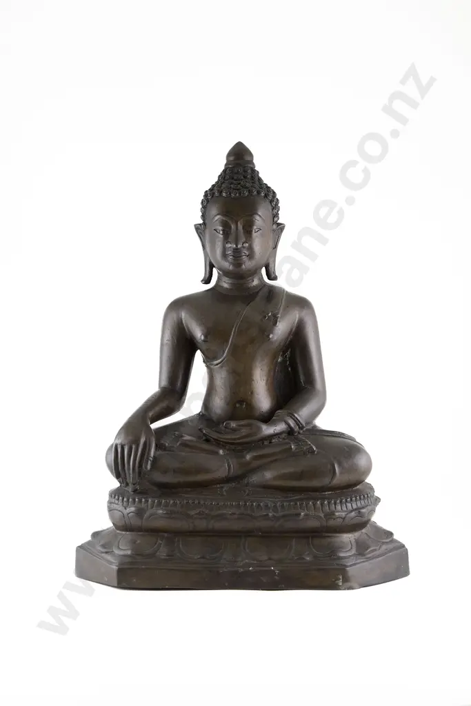 A Large 19th Century Thai Bronze Buddha Image 1++
