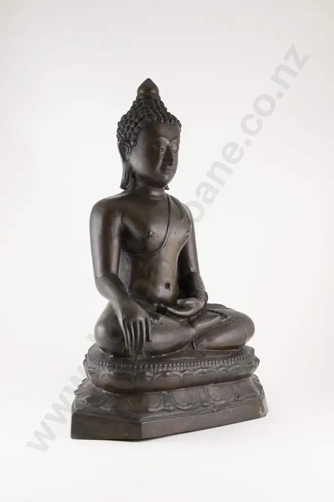 A Large 19th Century Thai Bronze Buddha Image 1++