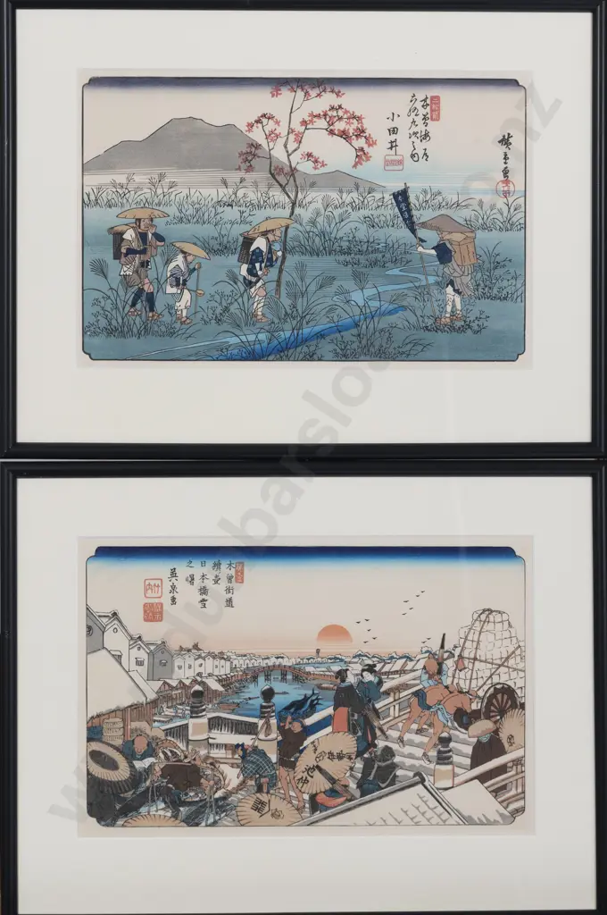 Four Japanese Ukiyo Woodblock Prints Image 1++