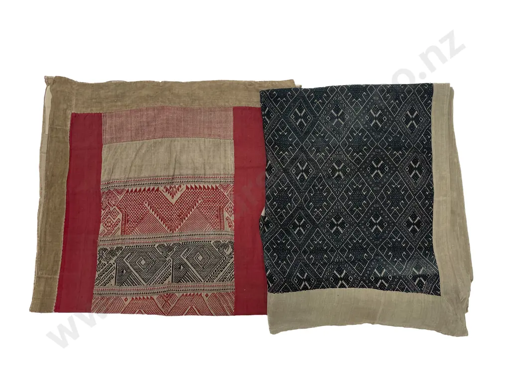 Two North Eastern Laos Pha Hom Lai Blankets Image 1++