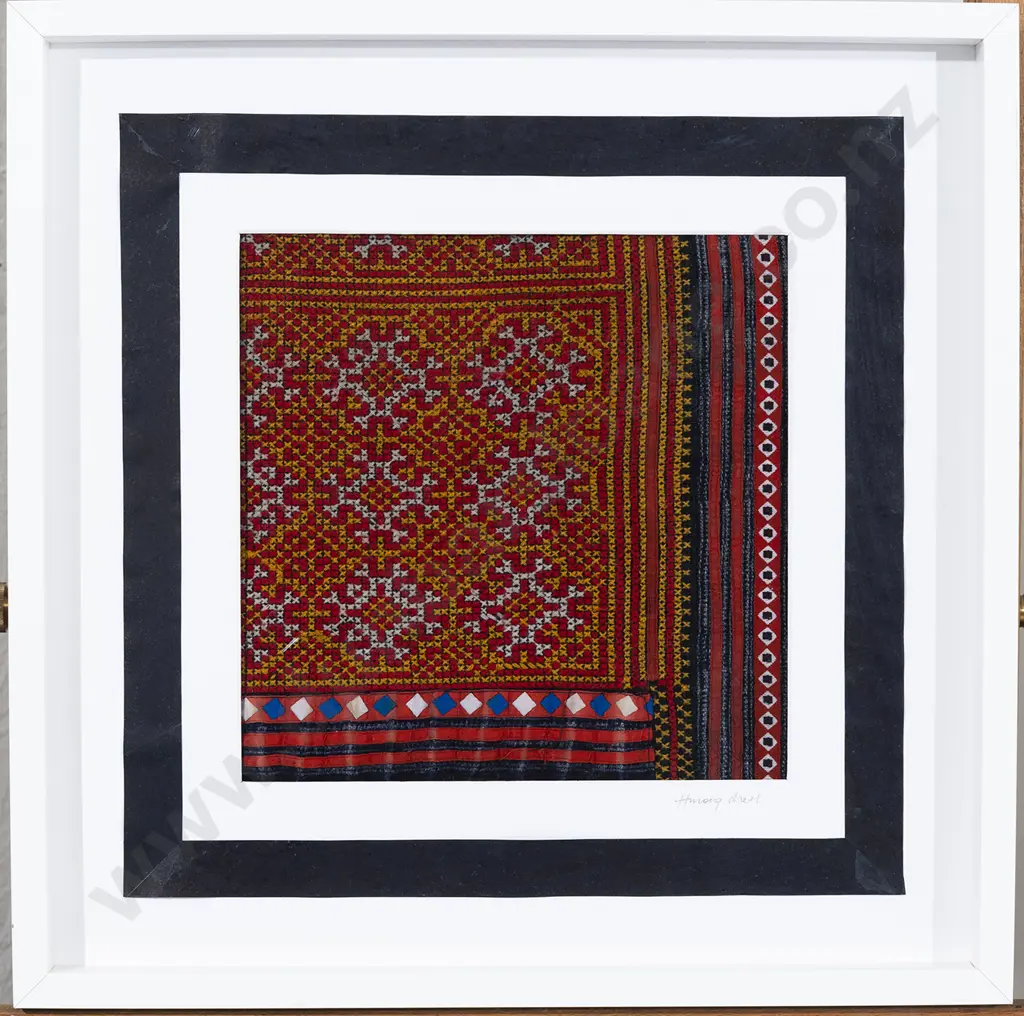 Four Hmong embroidered panels Image 1++