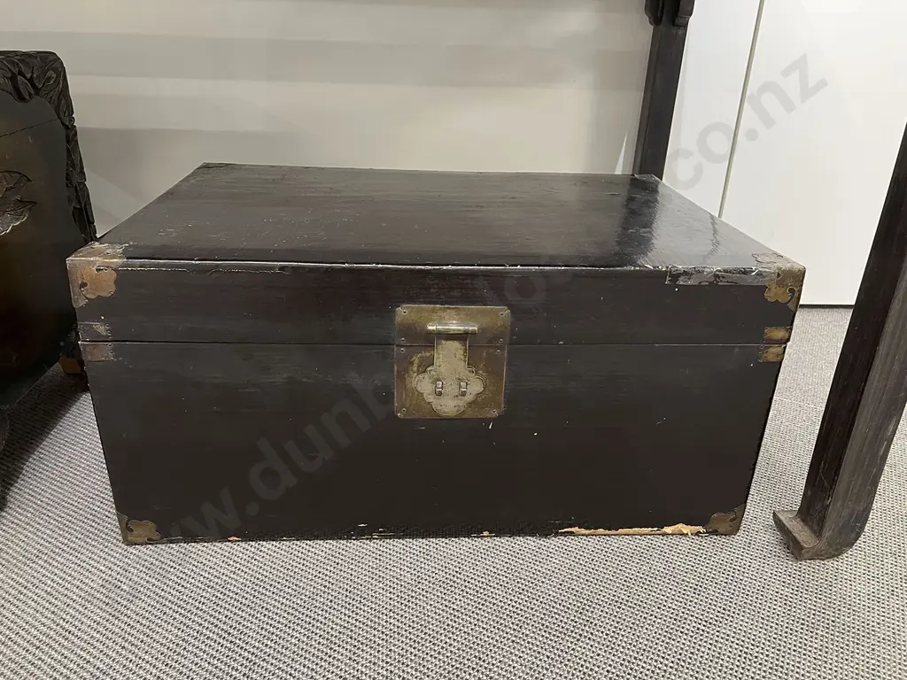 A Provincial Chinese Black Painted Coffer Image 1++