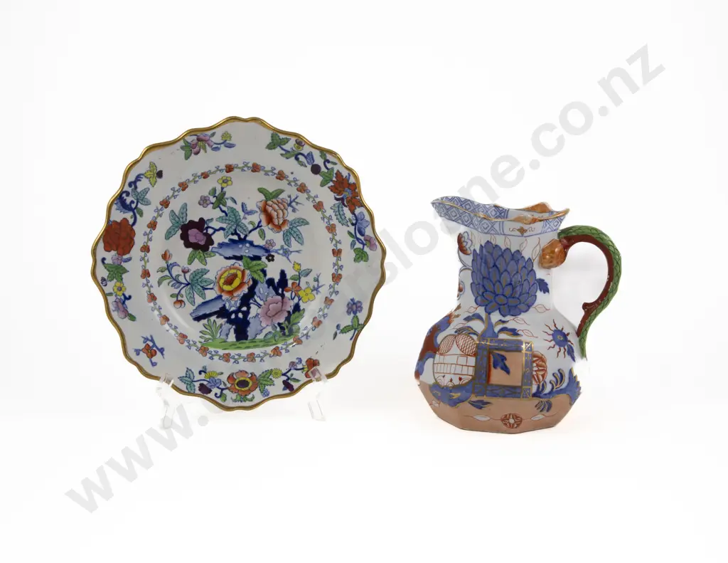 Masons Ironstone Patent Jardiniere Pattern Jug Image 1++