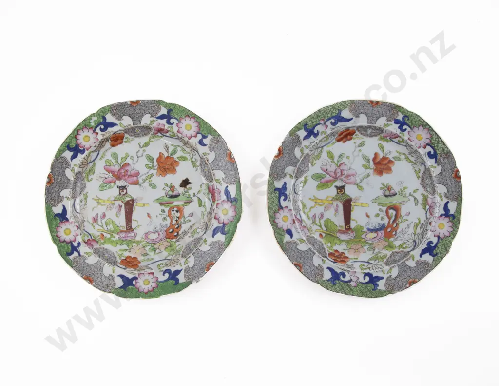Masons Ironstone Patent Two Pair Side Plates Image 1++