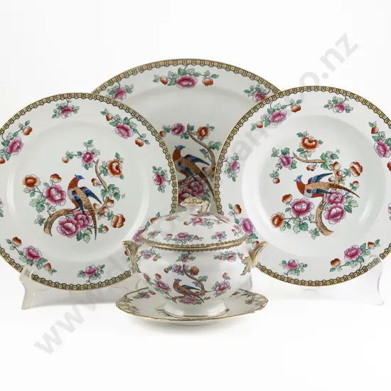 Wheldon Ware 64pce "Pheasant" Pattern Dinner Set