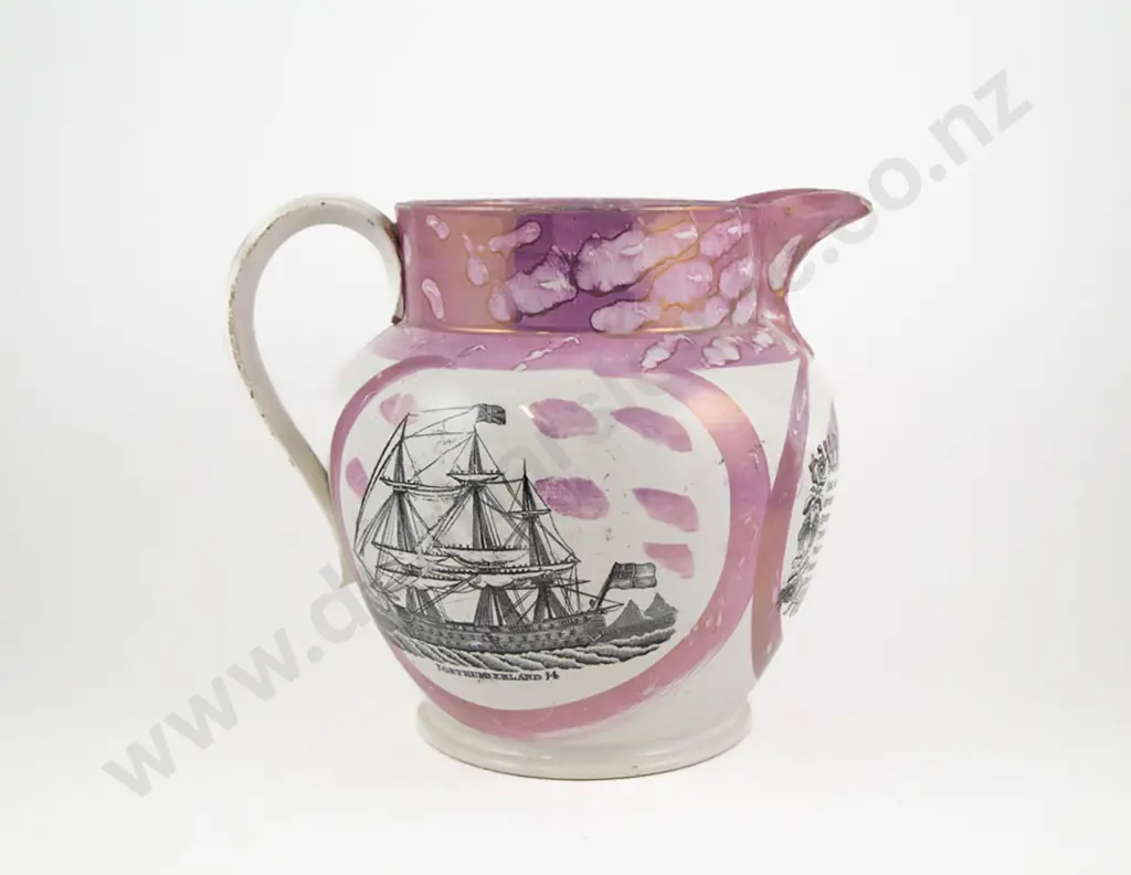 Large C19th Sunderland Lustre Jug Image 1++