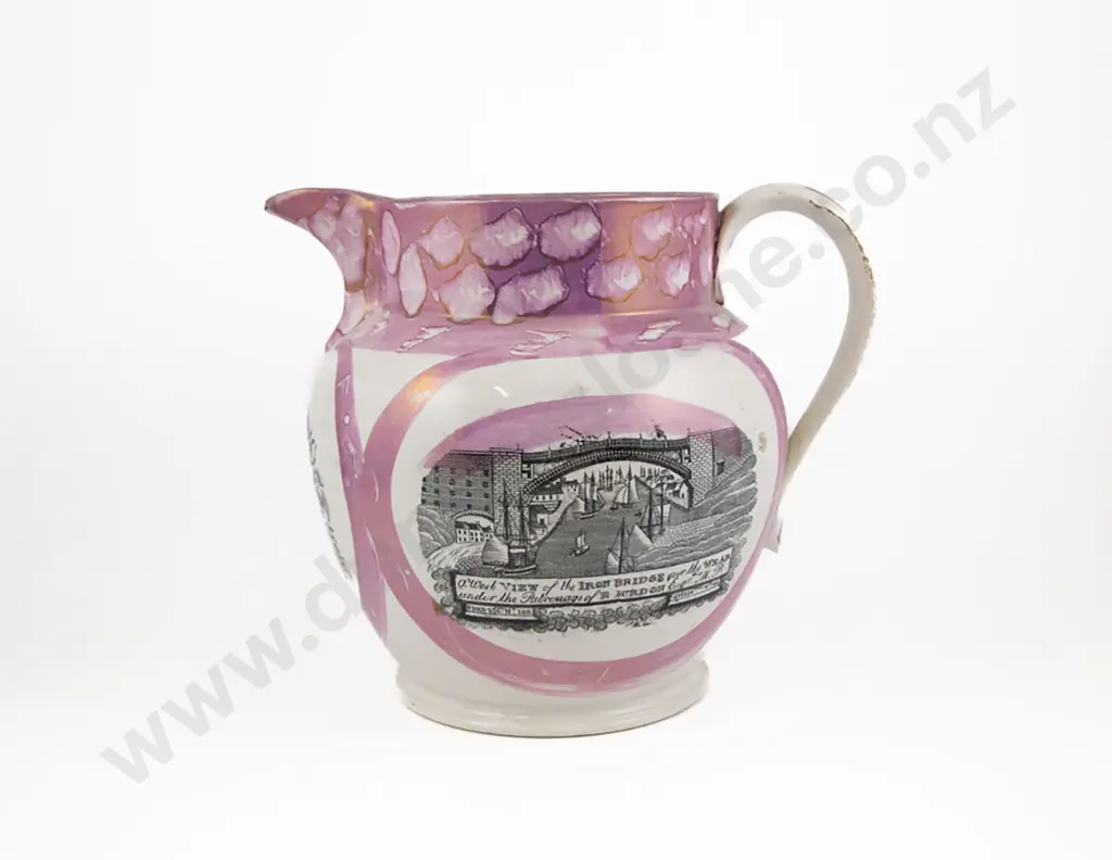 Large C19th Sunderland Lustre Jug Image 1++