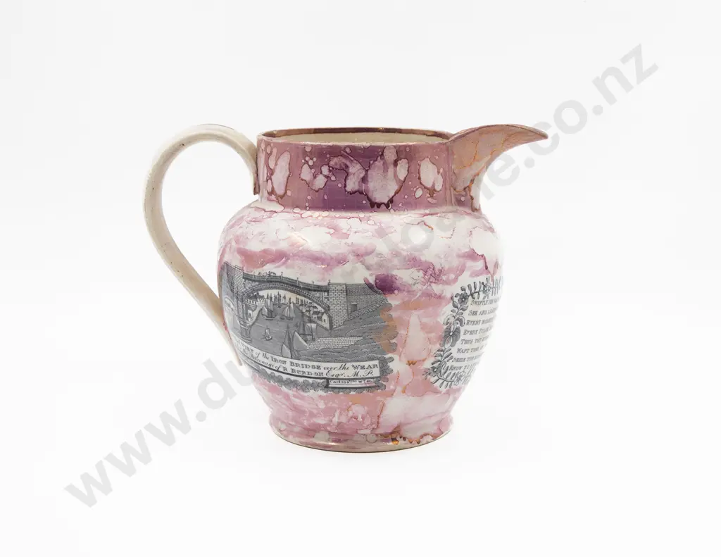 Large C19th Sunderland Lustre Jug Image 1++