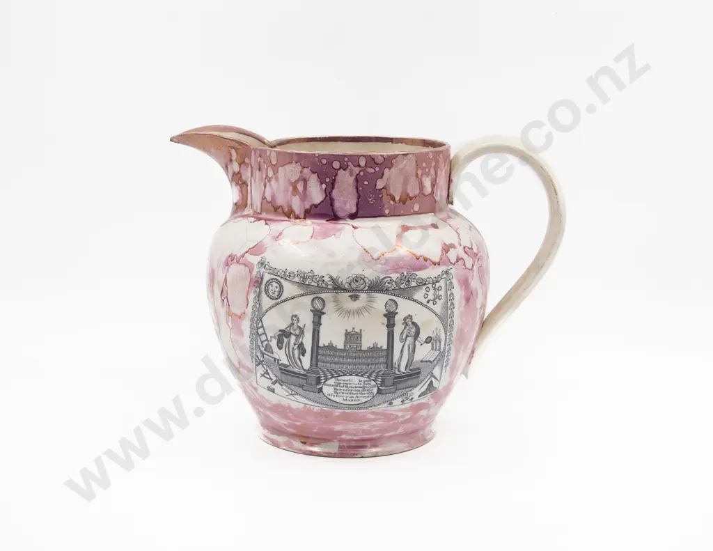 Large C19th Sunderland Lustre Jug Image 1++