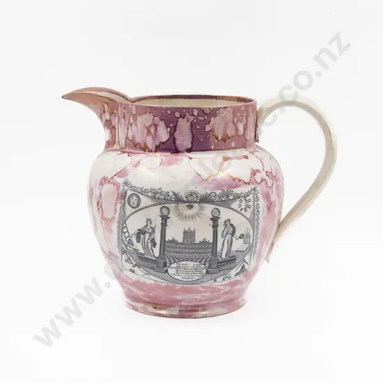 Large C19th Sunderland Lustre Jug