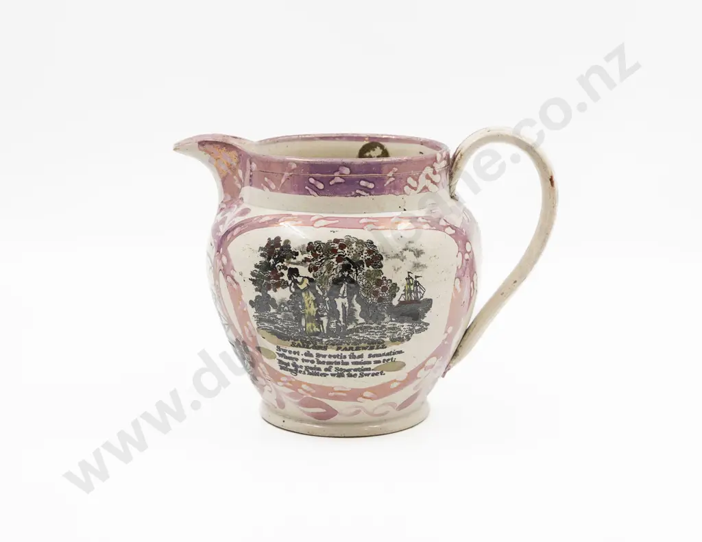 C19th Sunderland Lustre Jug Image 1++
