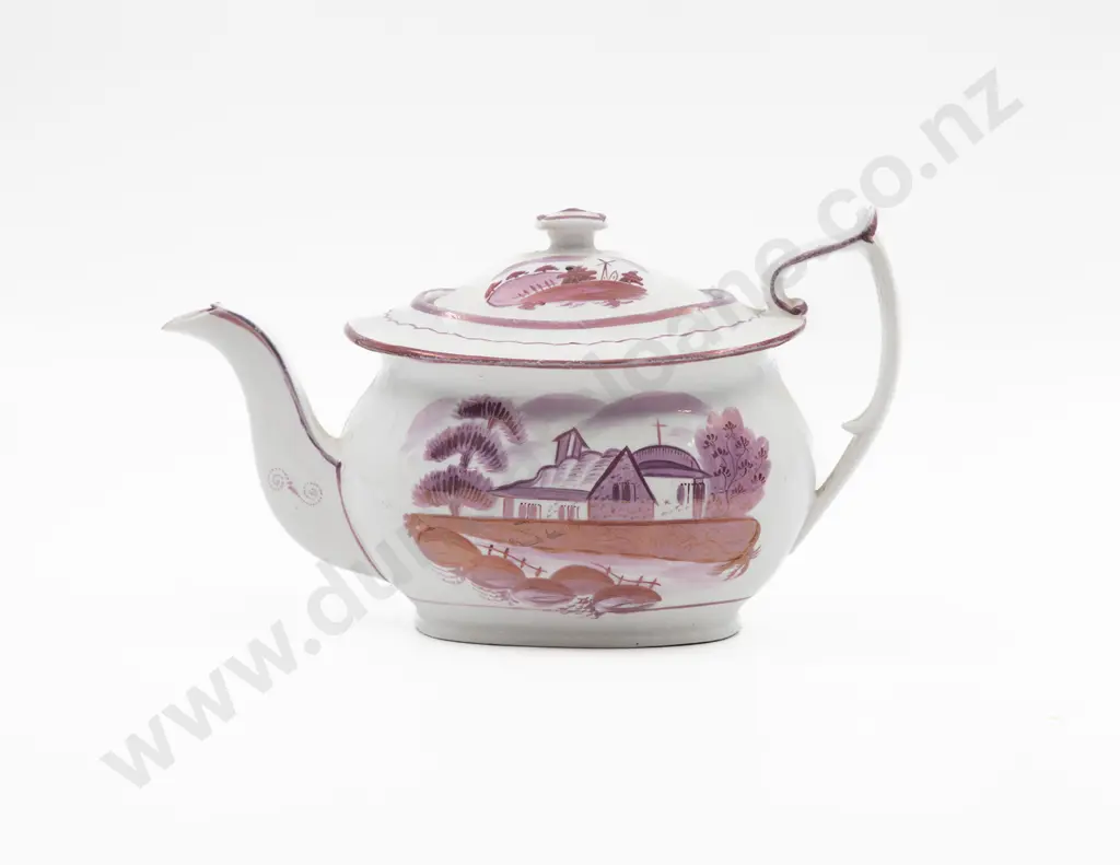 Early C19th English Sunderland Lustre Teapot Image 1++