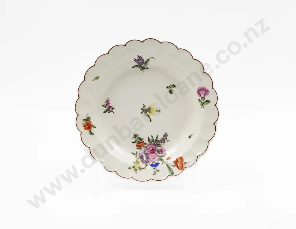 Late C18th First Period Worcester Plate Image 1++