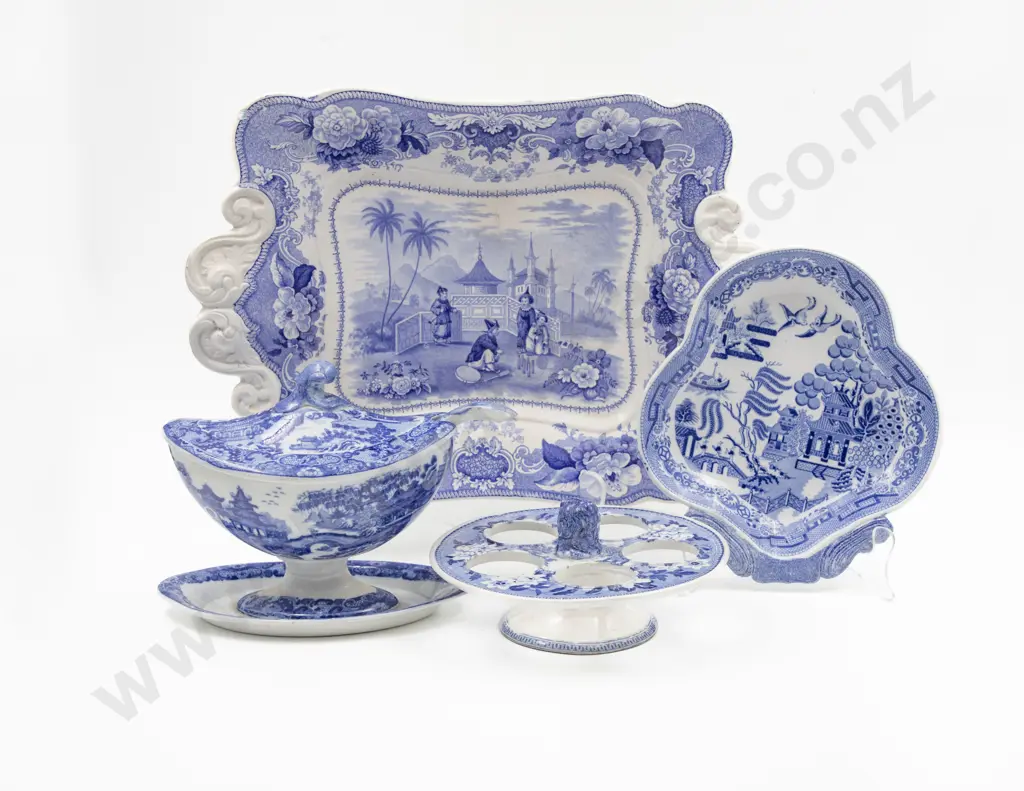 Mid C19th English B&W Table Ware Image 1++