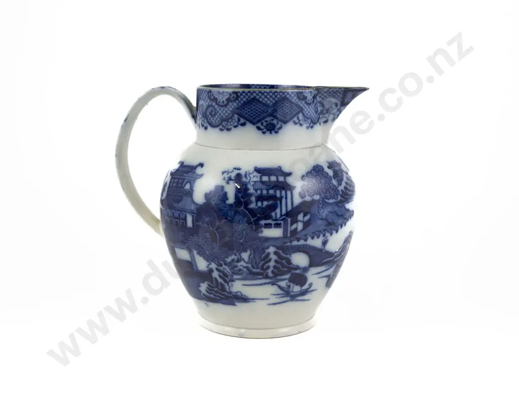 Early C19th English Blue & White Jug Image 1++