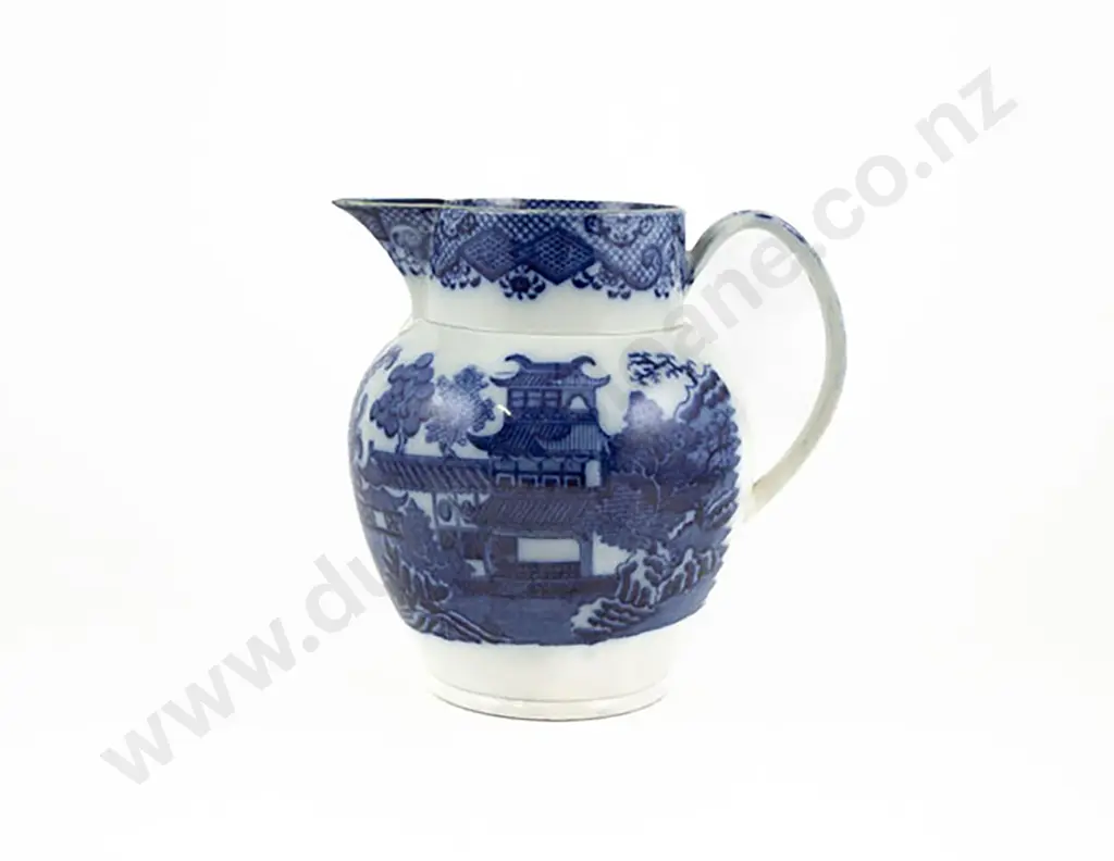 Early C19th English Blue & White Jug Image 1++