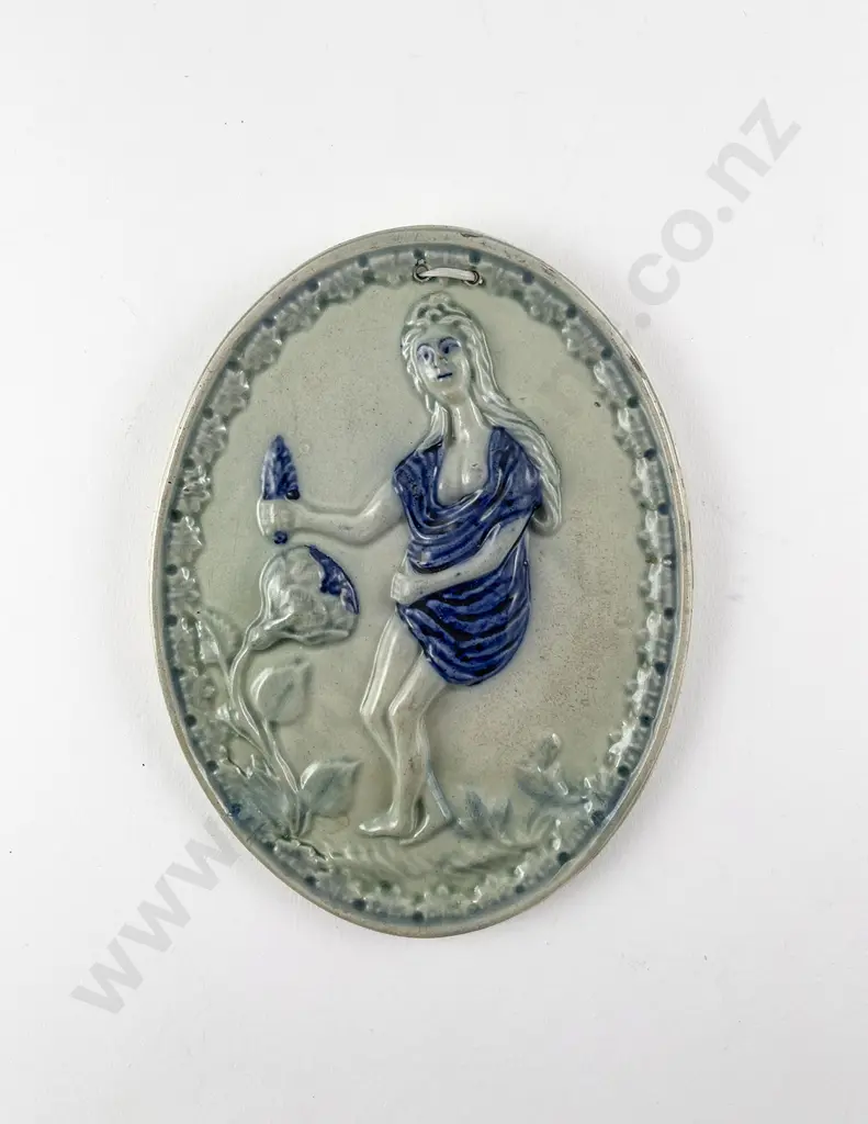 Early C19th Pratt Pearlware Oval Plaque Image 1++
