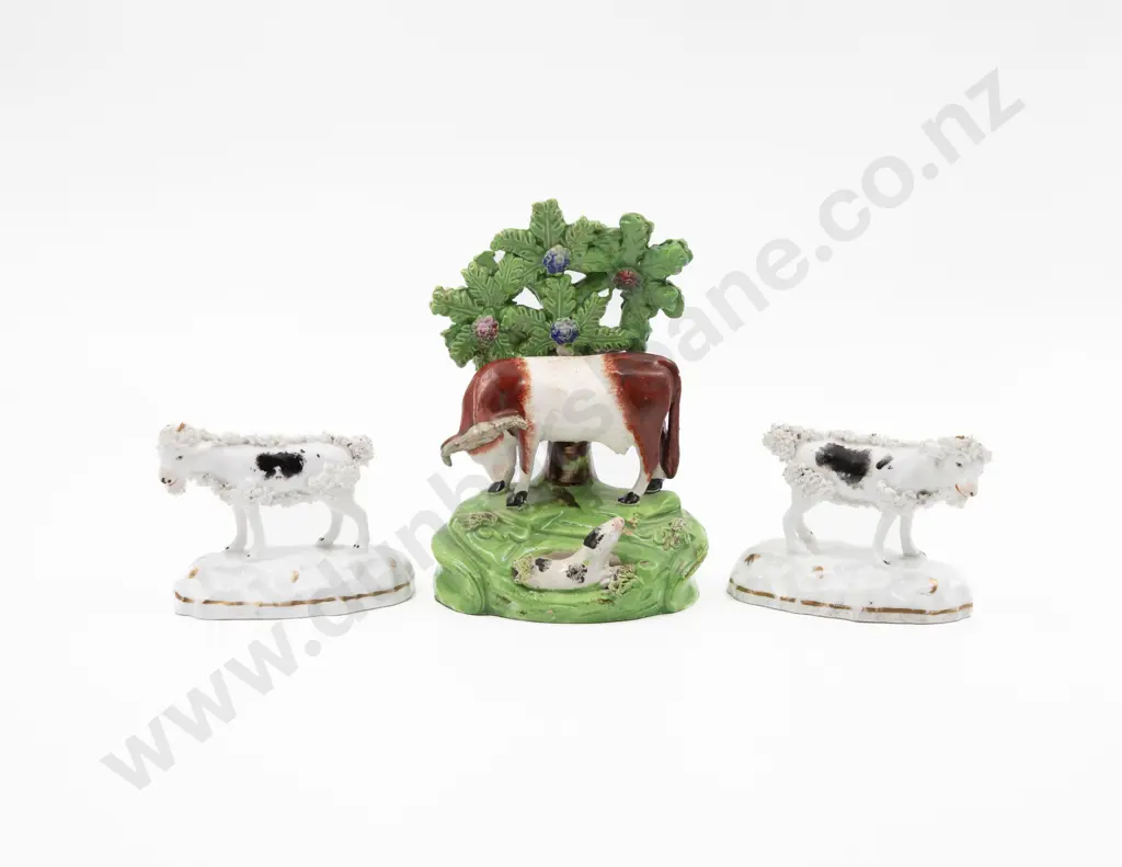 Three Victorian Staffordshire Figure Groups Image 1++