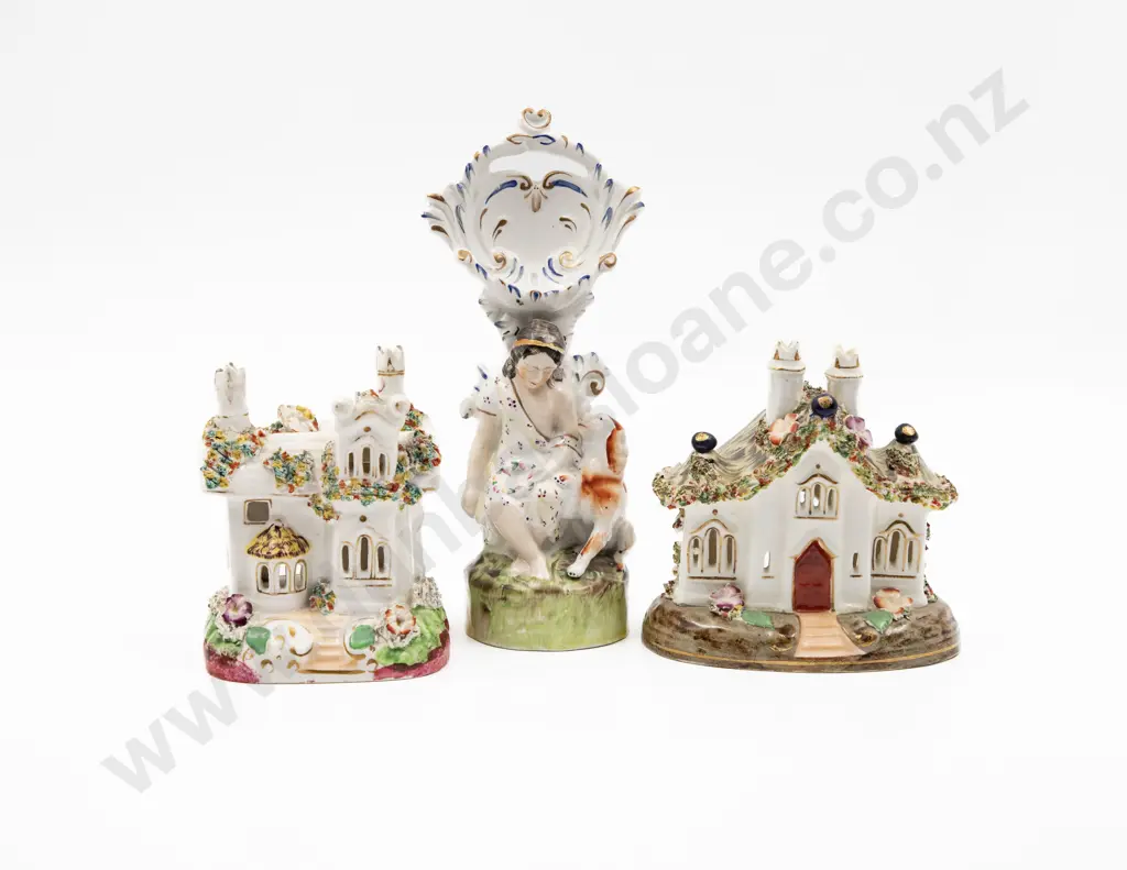 Victorian Staffordshire Figured Pocket Watch Night Stand Image 1++