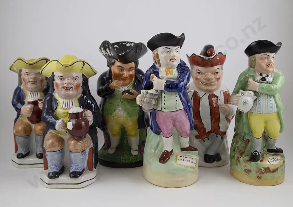 Six Various C19th Toby Jugs Image 1++