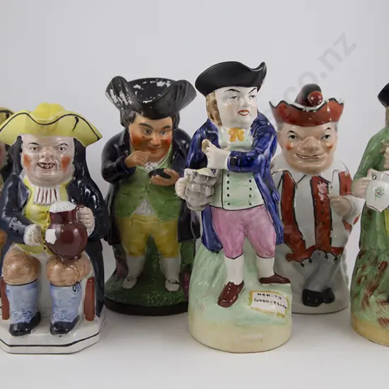 Six Various C19th Toby Jugs