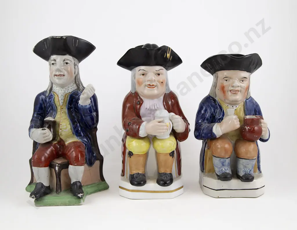 Three Various C19th Toby Jugs Image 1++