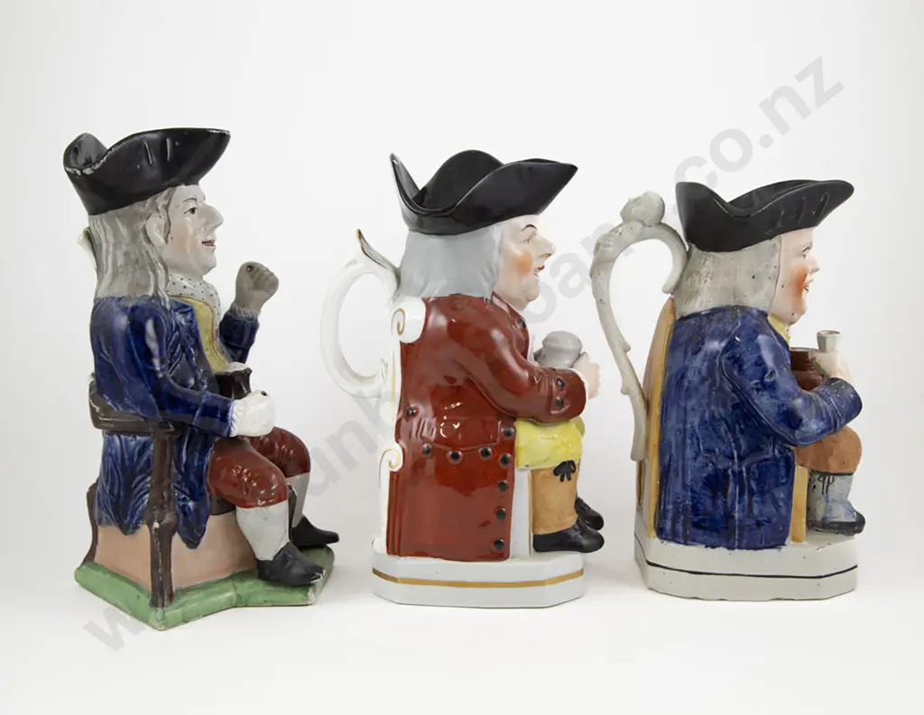 Three Various C19th Toby Jugs Image 1++