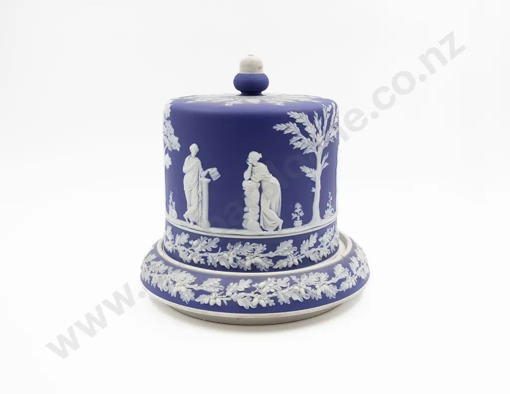 Wedgwood Blue Jasper Ware Cheese Dome Image 1++