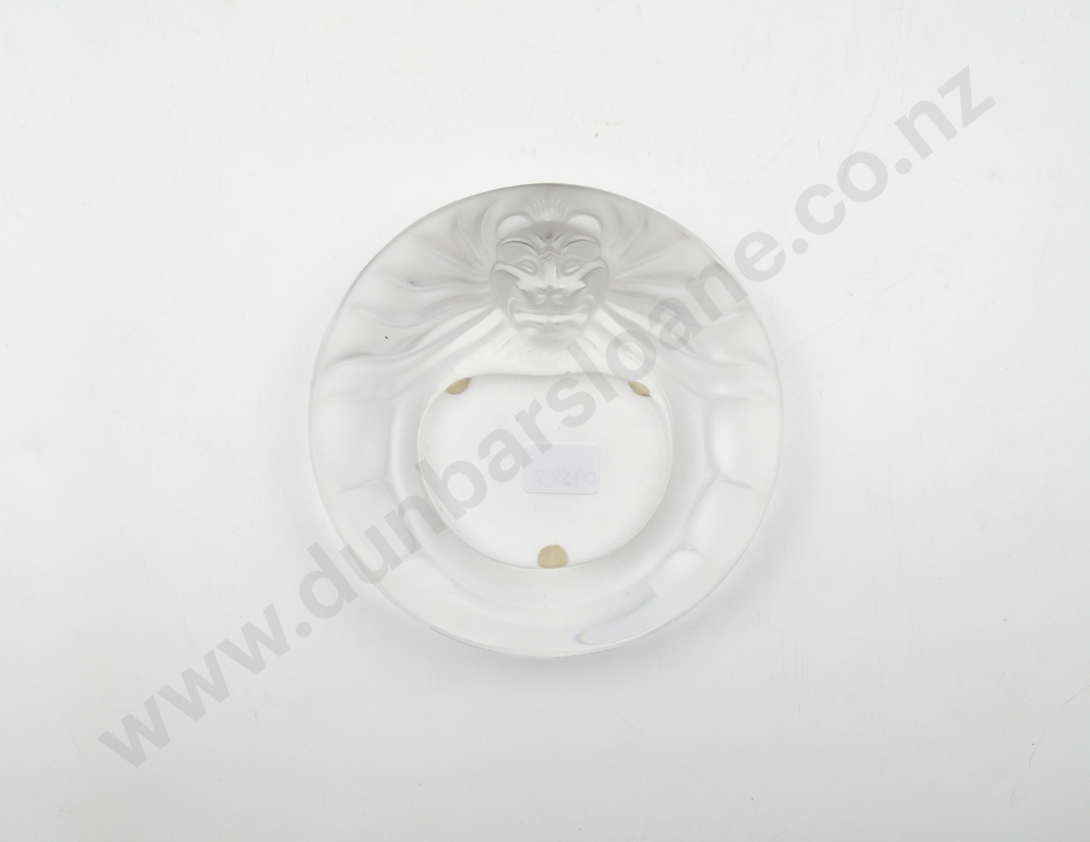 Lalique "Tete De Lion" Table Lighter & Matching Ashtray Image 1++