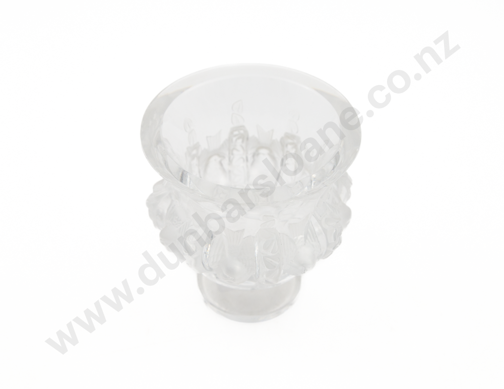 Small Lalique "Dampierre" Pattern Bird Vase Image 1++