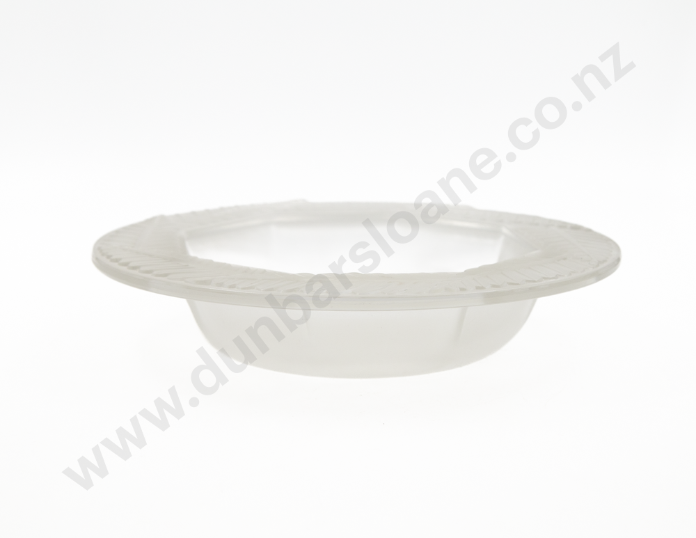 Lalique Fern Leaf Rimmed Frosted Glass Fruit Bowl Image 1++