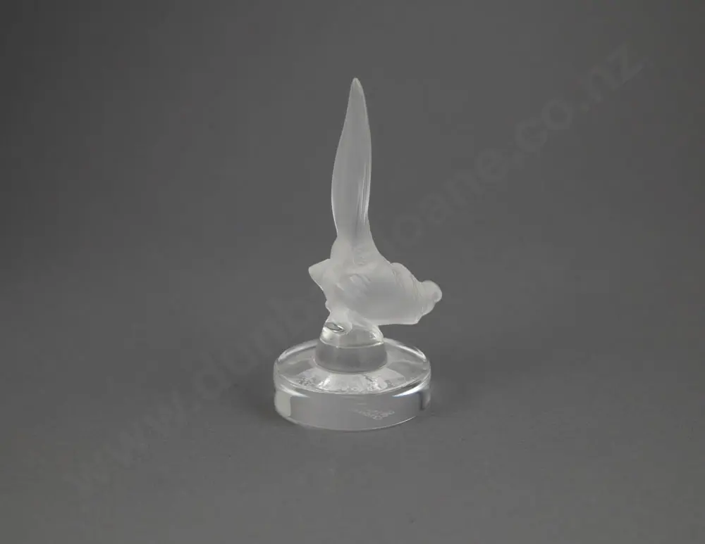 Small Lalique Frosted Glass Pheasant Desk Weight Image 1++