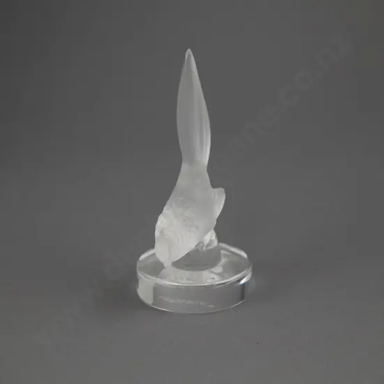 Small Lalique Frosted Glass Pheasant Desk Weight