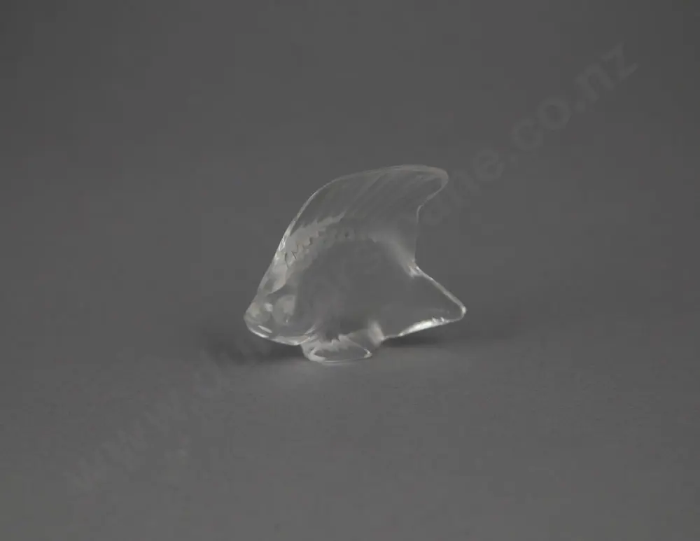 Lalique Frosted Glass Lovebirds Desk Weight Image 1++