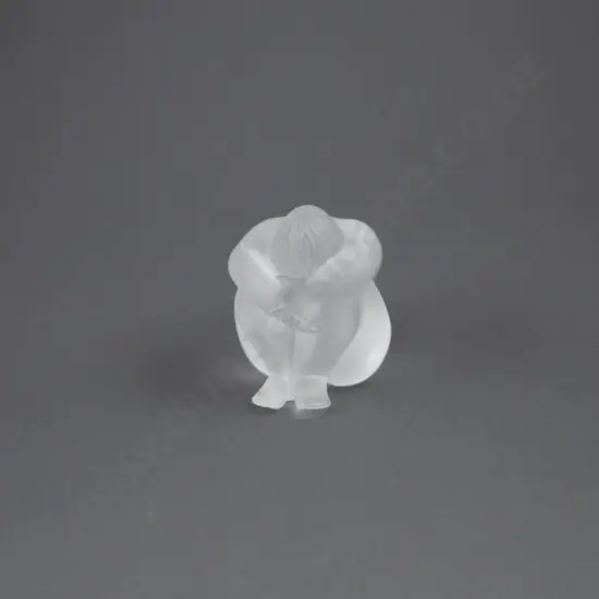 Small Lalique Frosted Glass "Nu Nahbi" Nude Figure
