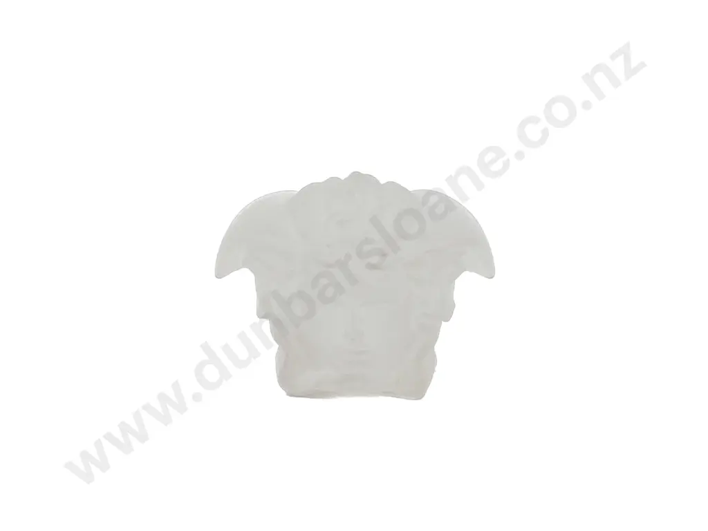 Rosenthal Versace Medusa Head Frosted Glass Paperweight Image 1++