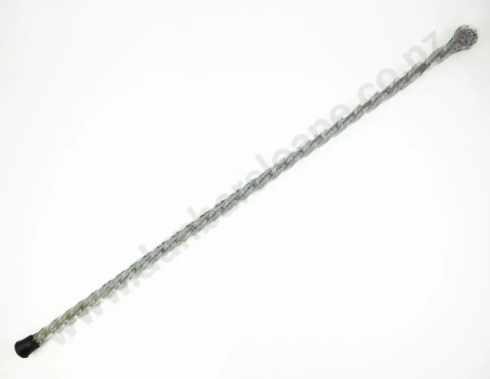 Victorian Hand Blown Glass Walking Cane Image 1++
